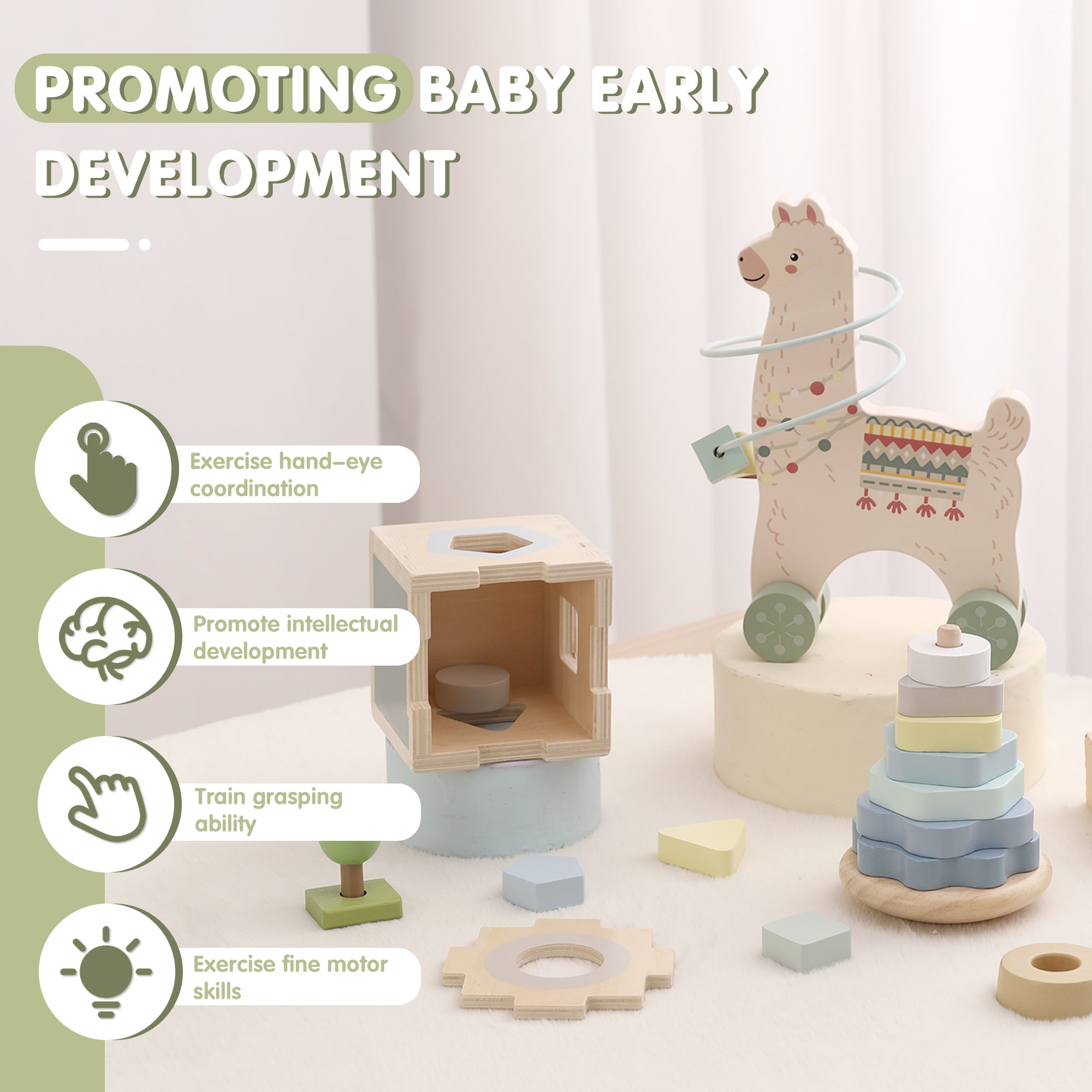 3 in 1, Llama Baby Gift Set