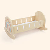 Baby Doll Cradle with Pillow & Cushion - Premium Bedding Set for Dolls