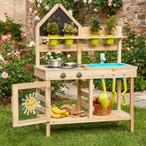 Mud Kitchen for Kids - 16-piece outdoor sensory play set from GUANYI Toys