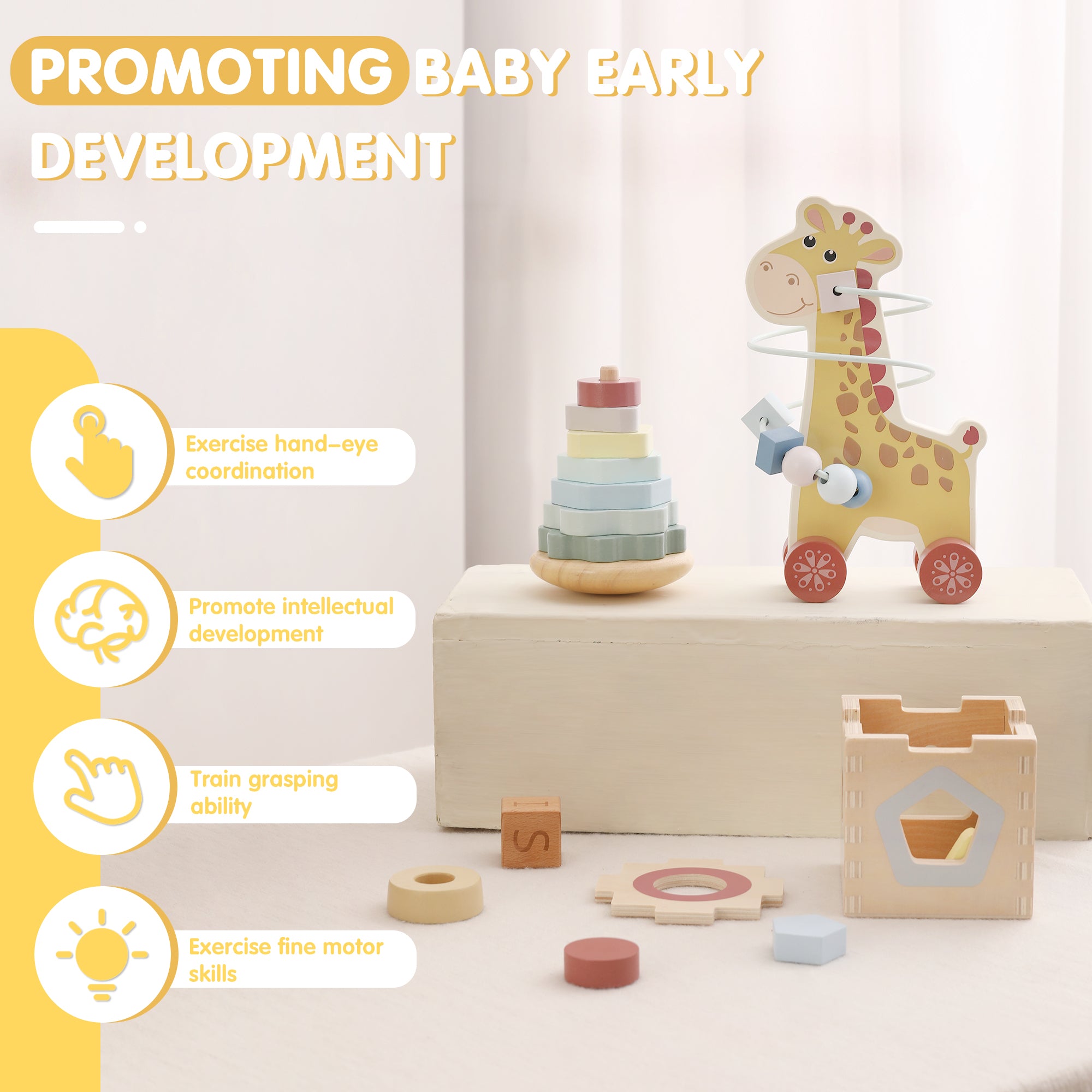 3 in 1, Giraffe Baby Gift Set