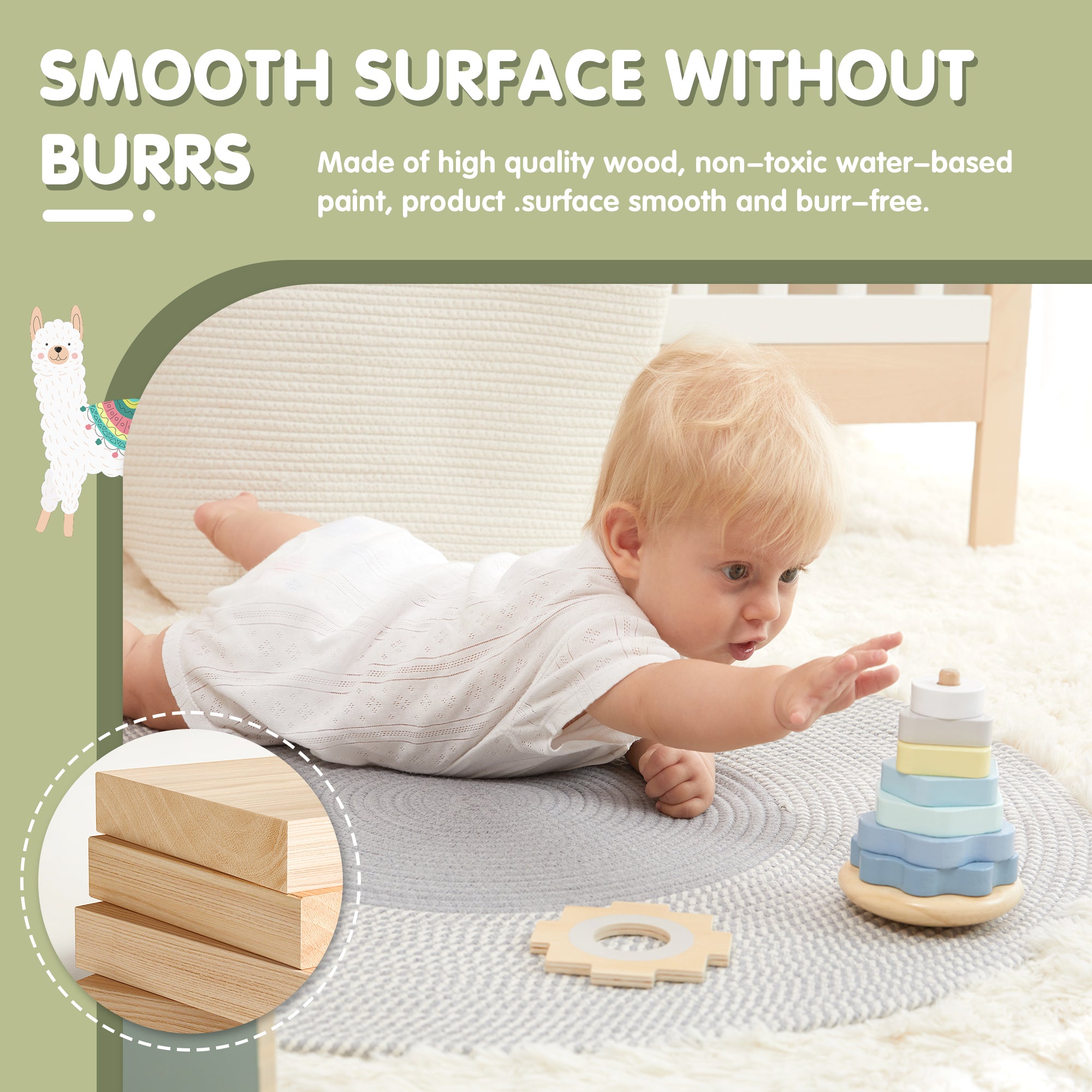 3 in 1, Llama Baby Gift Set