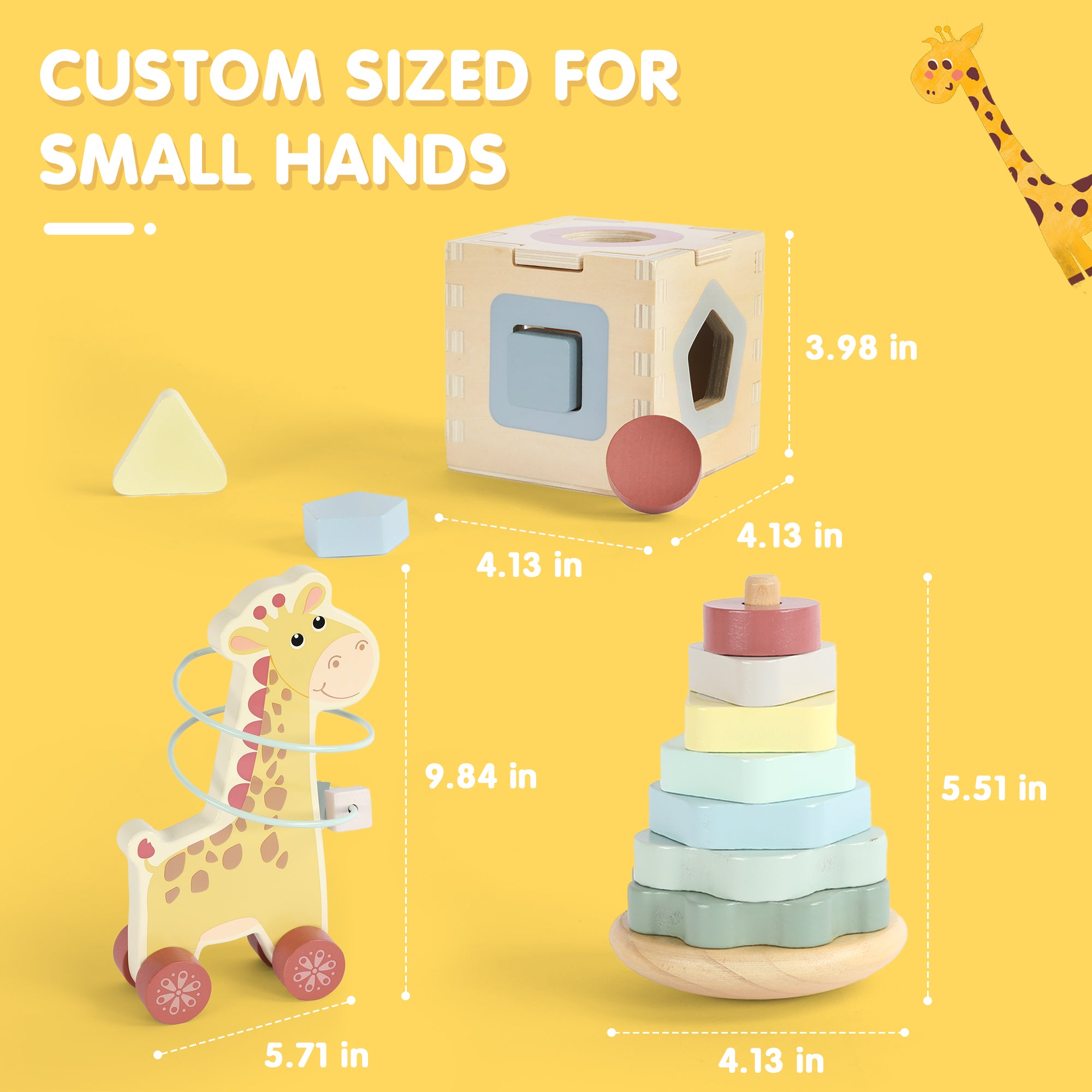 3 in 1, Giraffe Baby Gift Set