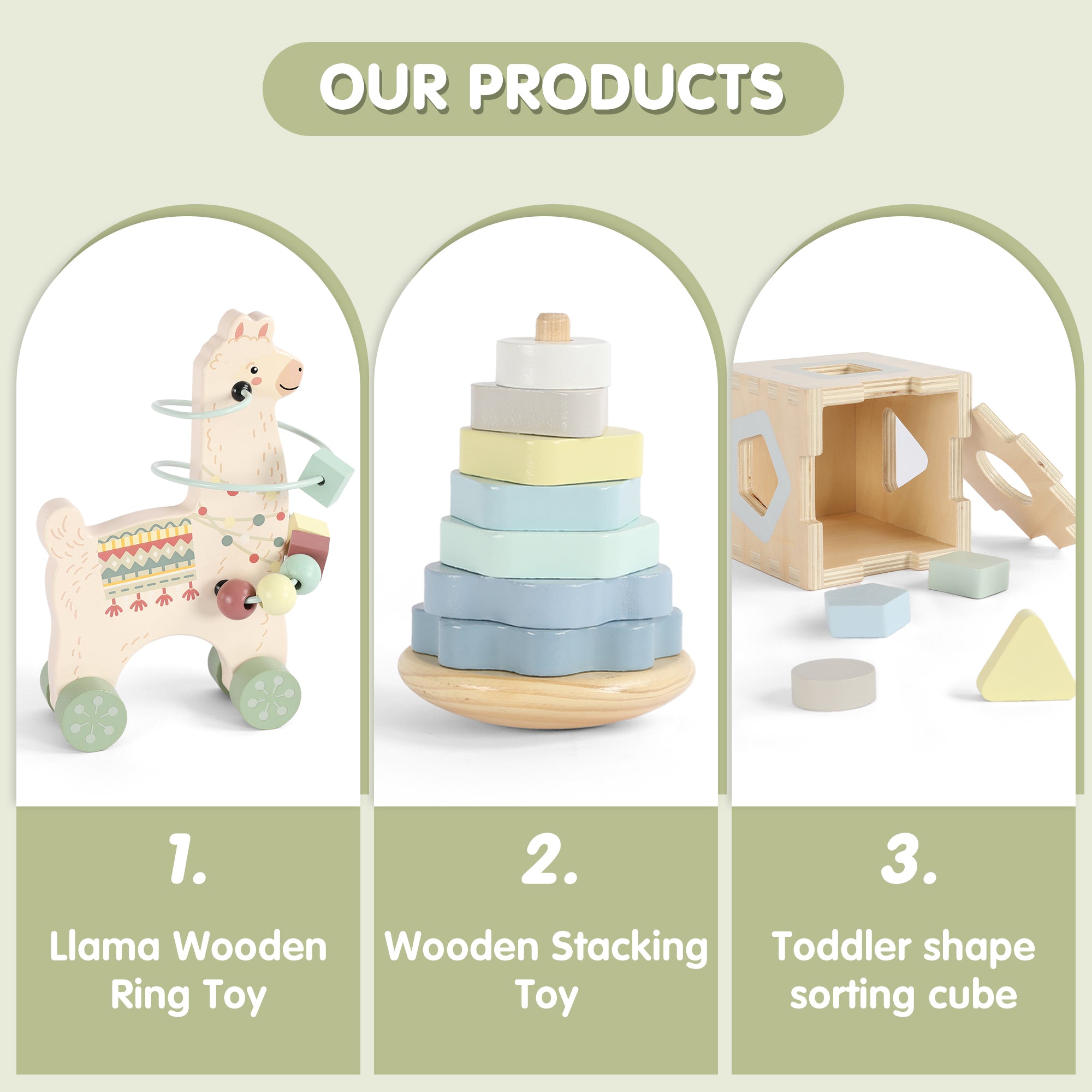 3 in 1, Llama Baby Gift Set