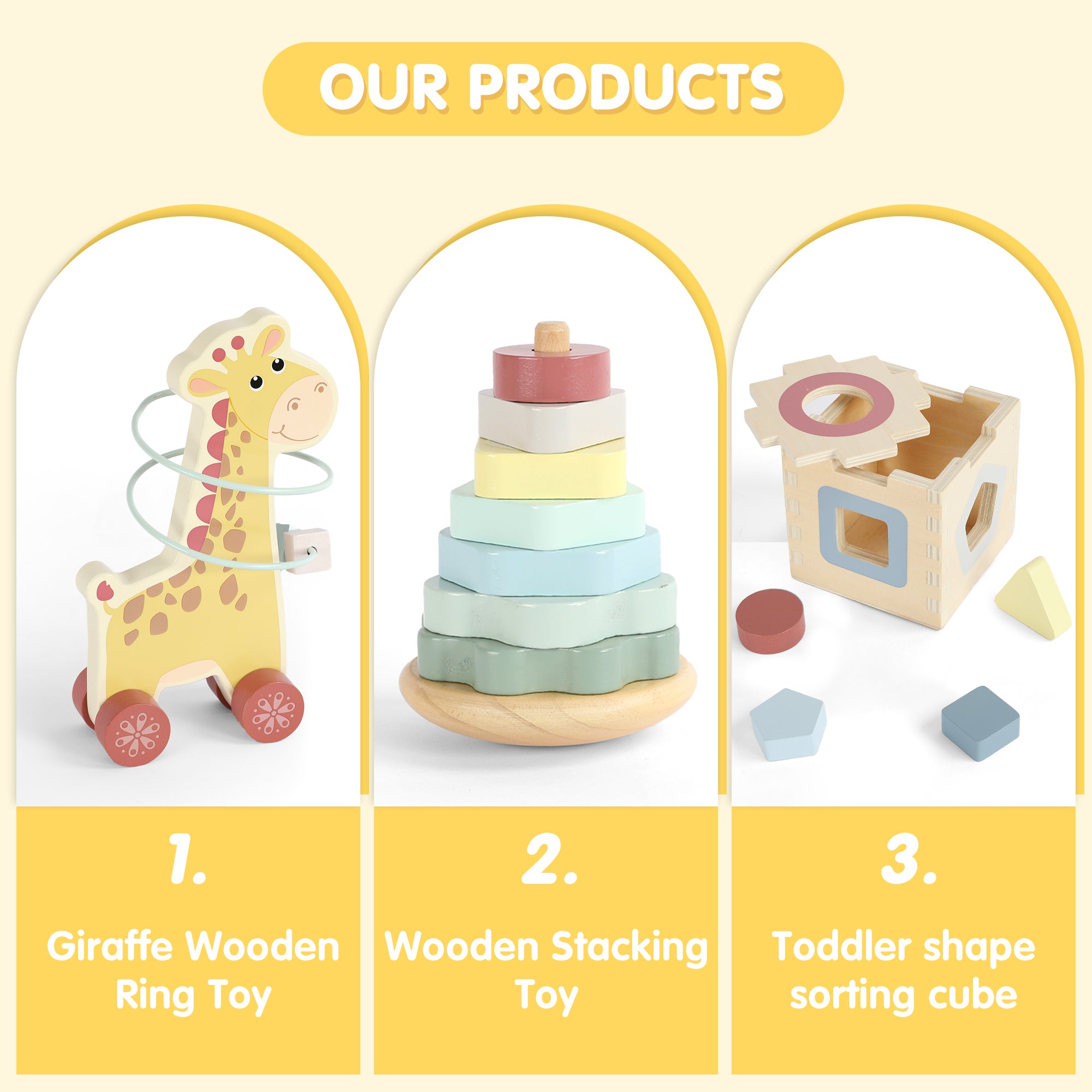 3 in 1, Giraffe Baby Gift Set