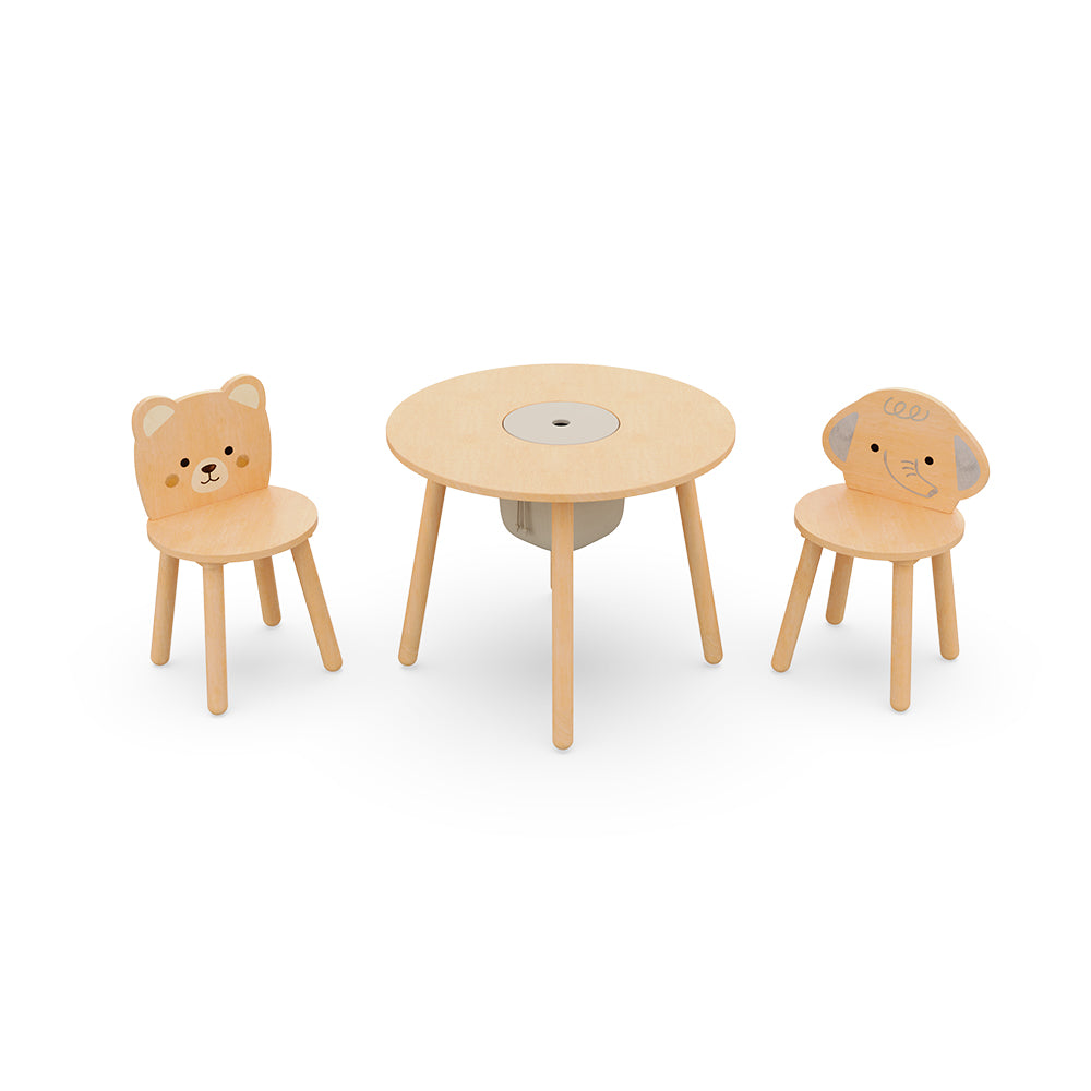 Tisch- und Stuhlset für Kinder aus Holz