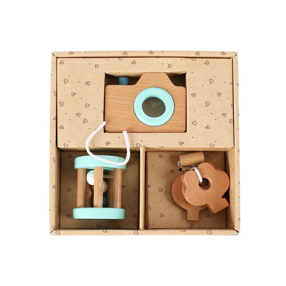 Baby-Geschenkset aus Holz