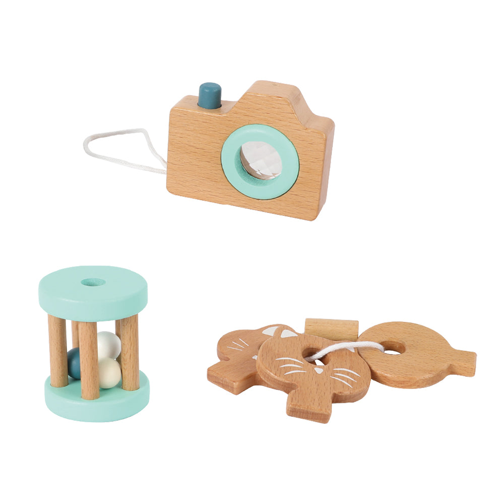 Baby-Geschenkset aus Holz