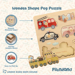 Vehicles Sound Puzzle - Educational Sound Puzzle Toys for Kids 18M+