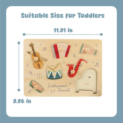 Music Instruments Sound Puzzle - Educational Musical Toys for Kids 18M+