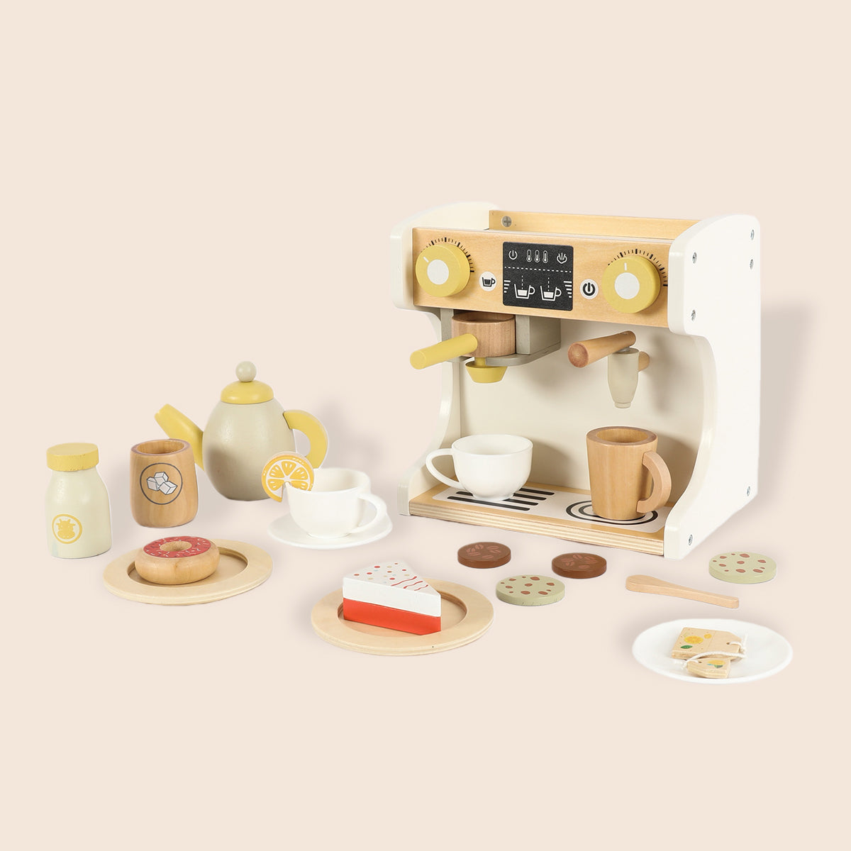 GUANYI Wooden Coffee Maker Toy Set