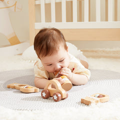 5 in 1, Baby Fox & Bear Rattle Play Set (Brown) - GUANYI