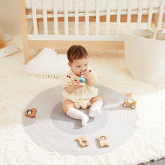 5 in 1, Baby Fox & Sloth Rattle Gift Set (Blue) - GUANYI