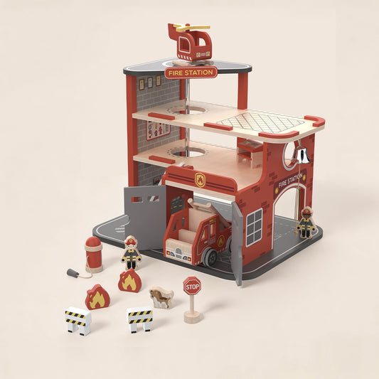 Fire Station Playset - Role Play Toy for Kids - Firefighter Set with Accessories 1200