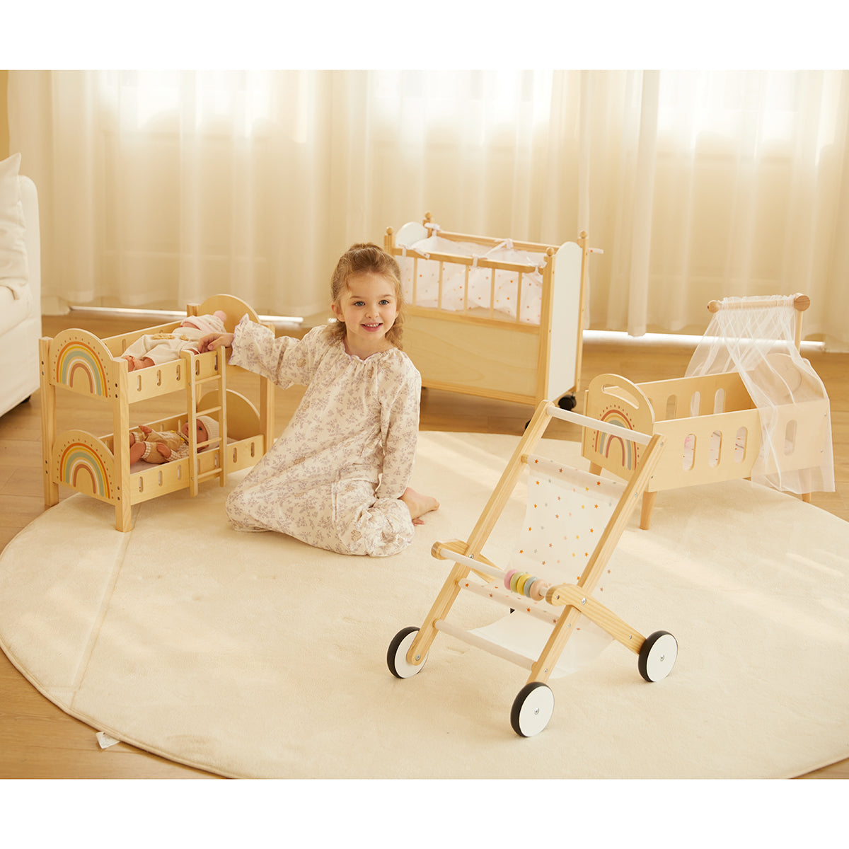 Baby Dolls Bunk Bedwith 2 Pillows & 2 Cushions - GUANYI