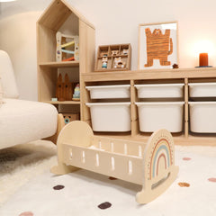 Baby Doll Cradle with 1 Pillow & 1 Cushion - GUANYI