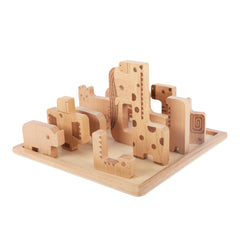 2 in 1，Safari Animal Puzzle & Stack - GUANYI