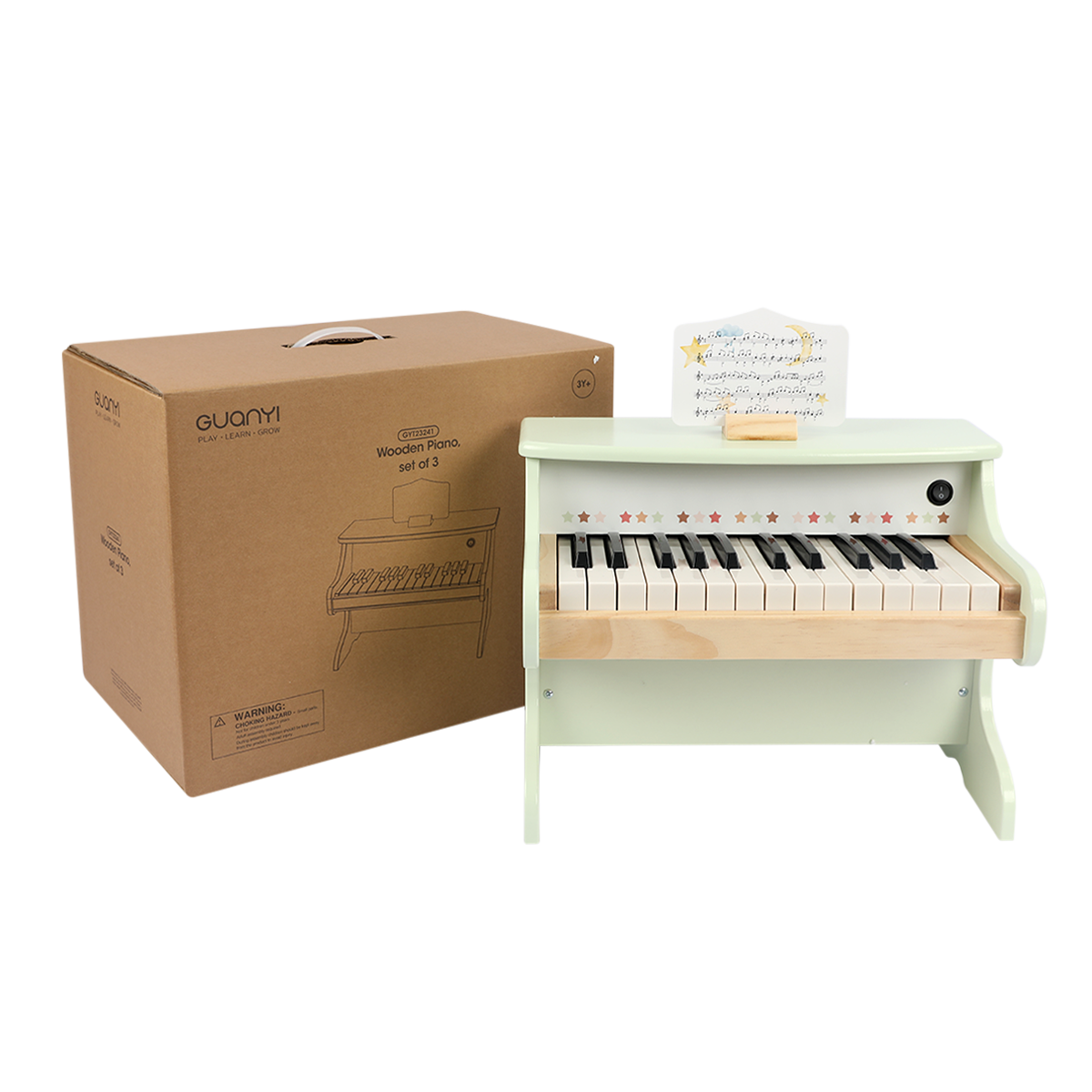 Wooden Piano, set of 3 - GUANYI