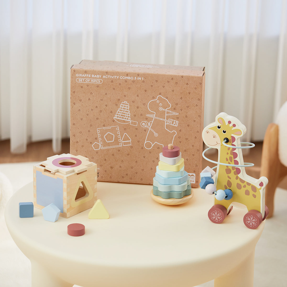 3 in 1, Giraffe Baby Gift Set